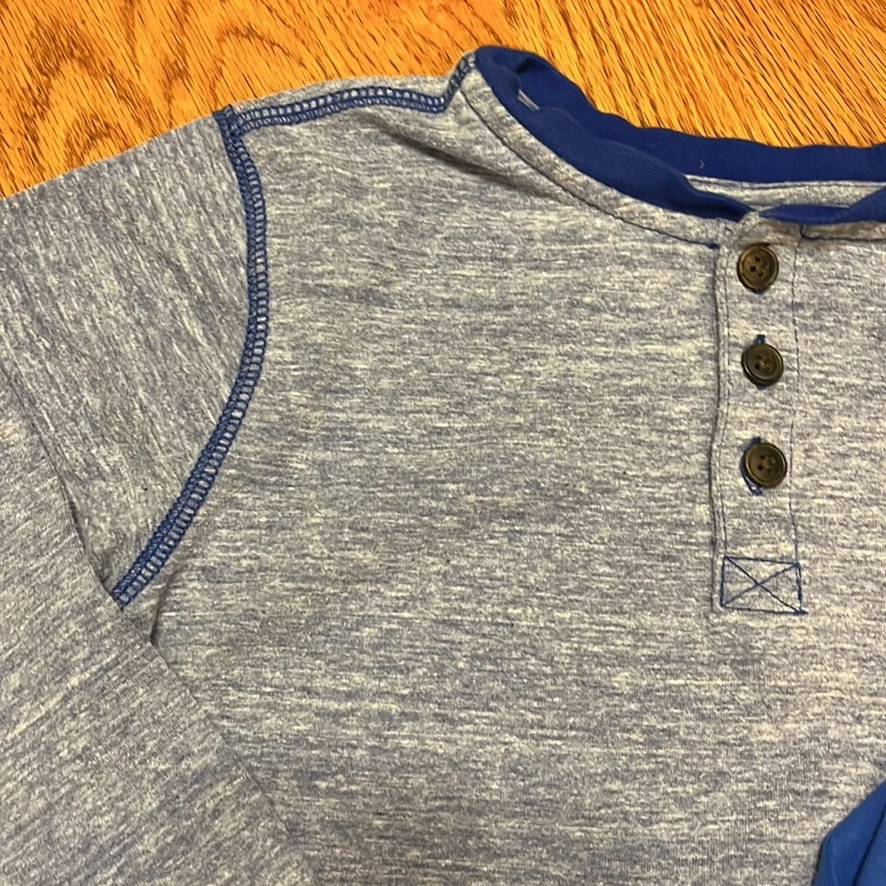 Gymboree Blue Henley and Football Tee Set